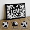 uk.everydayedeals DIY Pearl Painting With Frame - Handmade Self-Adhesive Pearls - Love(20*30cm)