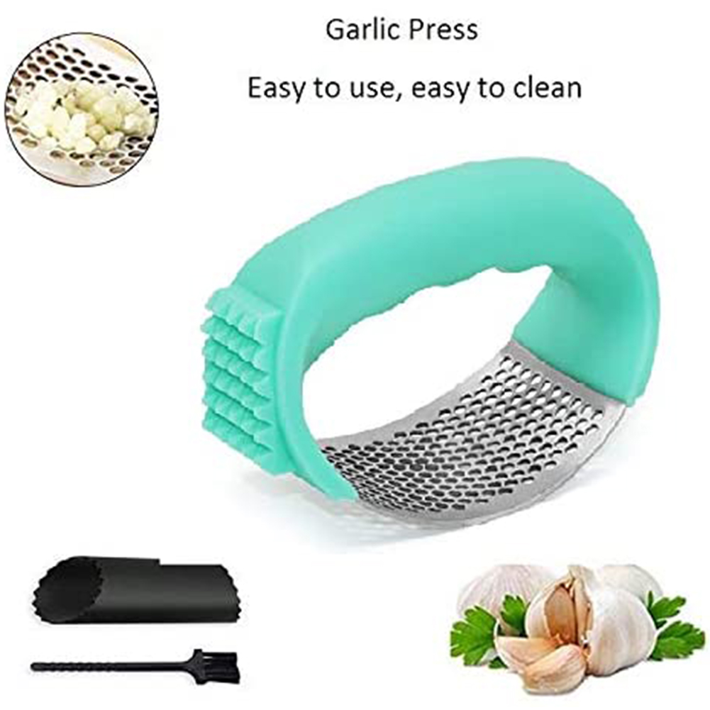 

Manual Curved Garlic Press Stripper Cleaning Brush Tool Set, Green, 501 Original