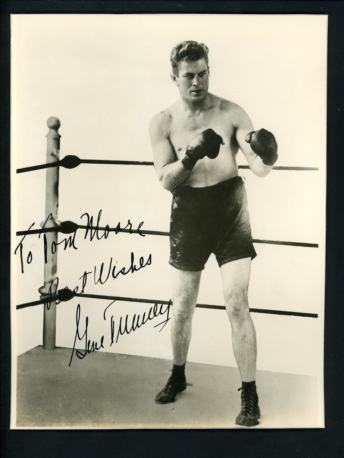 Gene Tunney Boxer Signed Autographed 7 x 9 Photo Poster painting Heavyweight Boxing Champion