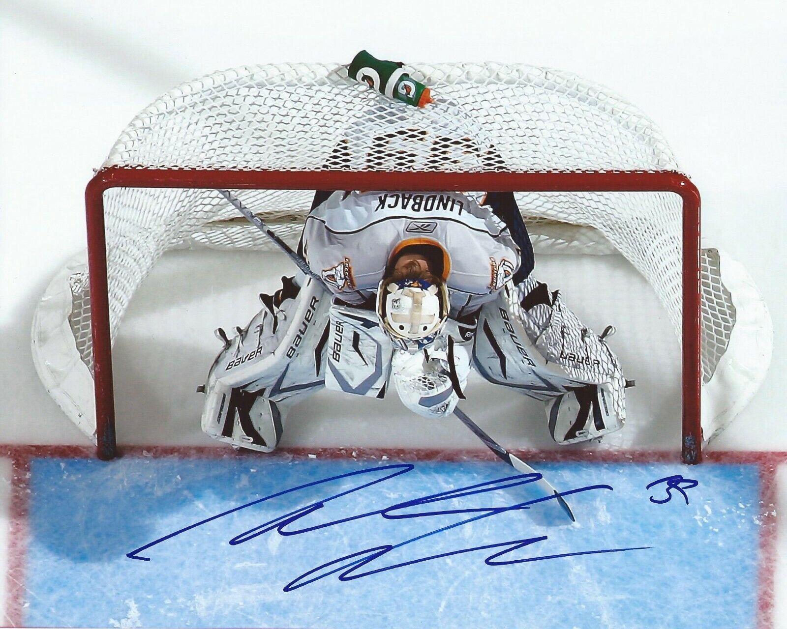 Anders Lindback Signed 8x10 Photo Poster painting Nashville Predators Autographed COA