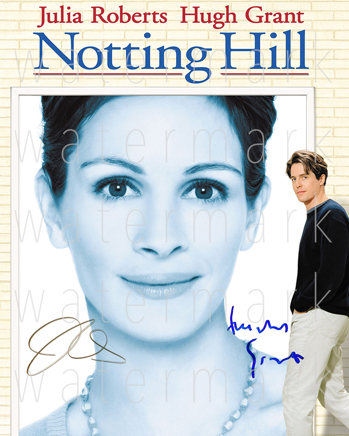 Notting Hill signed Hugh Grant Roberts 8X10 Photo Poster painting picture poster autograph RP