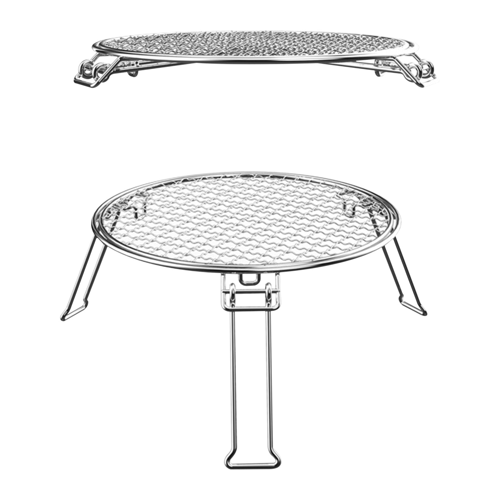 

Portable 3-Leg Outdoor Round BBQ Grill Thicken & Foldable Mini Bakeware, 501 Original