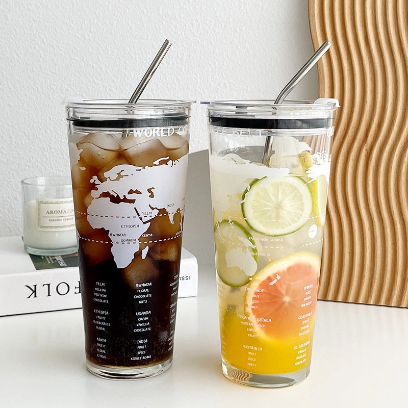 Casual Letter Glass Water Bottles 1 Piece