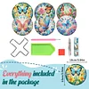 (US Local)6pcs Butterfly DIY Diamond Painting Coasters Kits with Holder for Adult Beginner