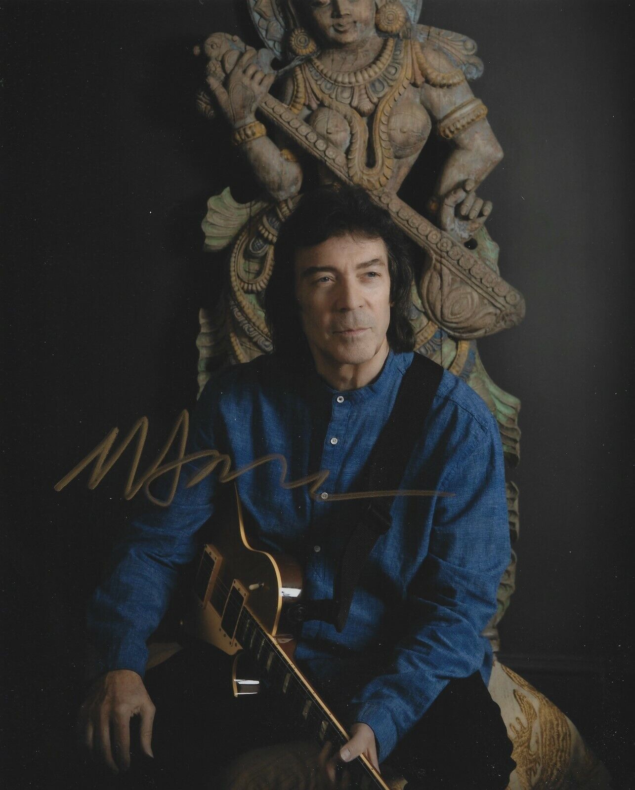 STEVE HACKETT SIGNED 10x8 Photo Poster paintingGRAPH - UACC & AFTAL RD GENESIS AUTOGRAPH