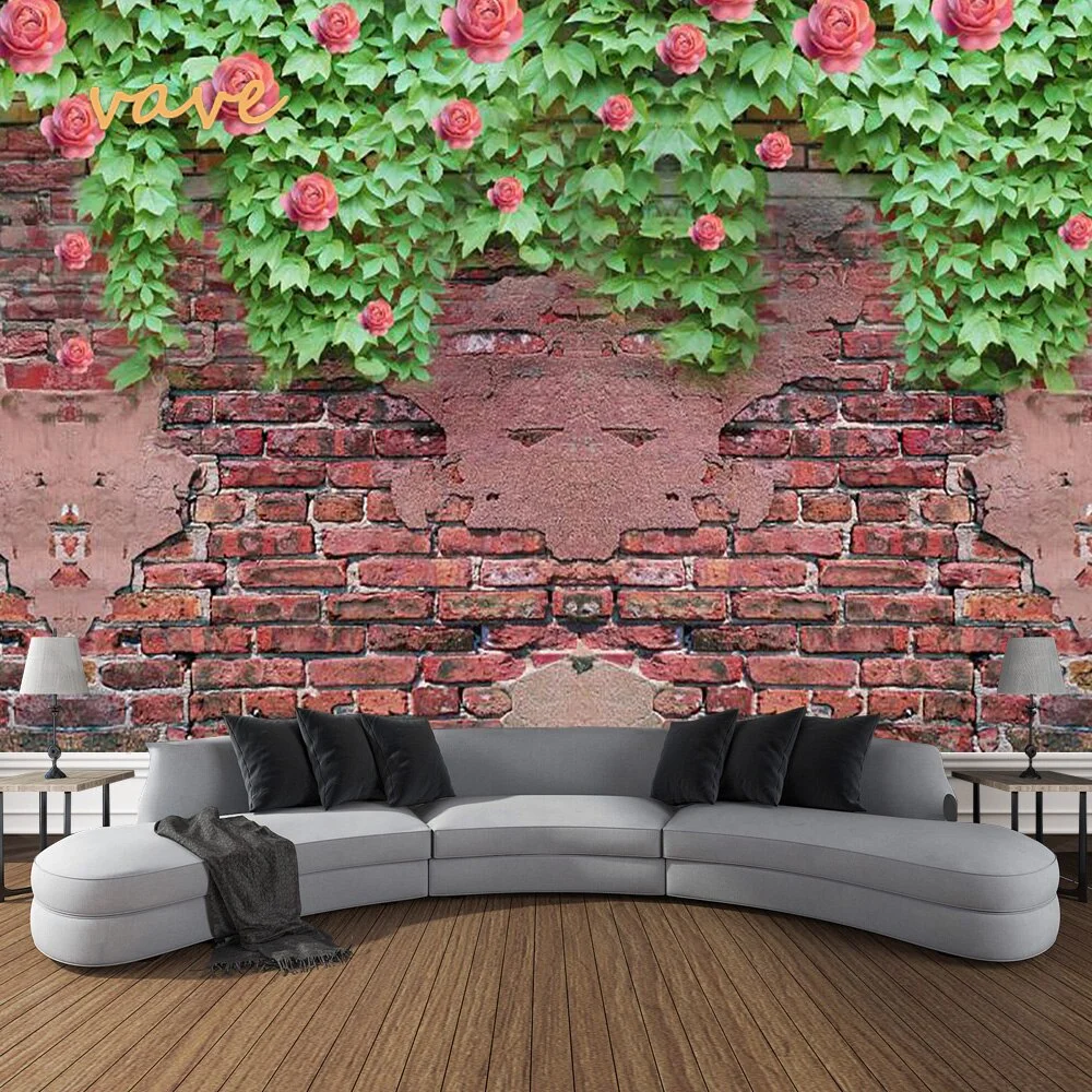 Nigikala Flower Plant Fabric Large Tapestry Wall Hanging Boho Hippie Green Floral Cloth Tapestry Aesthetic Bedroom Room Decor