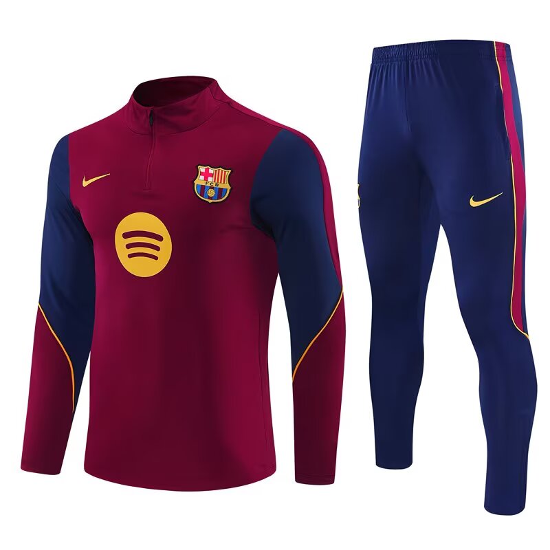 26/27 Barcelona Half-Pull Training Suit Jersey Set