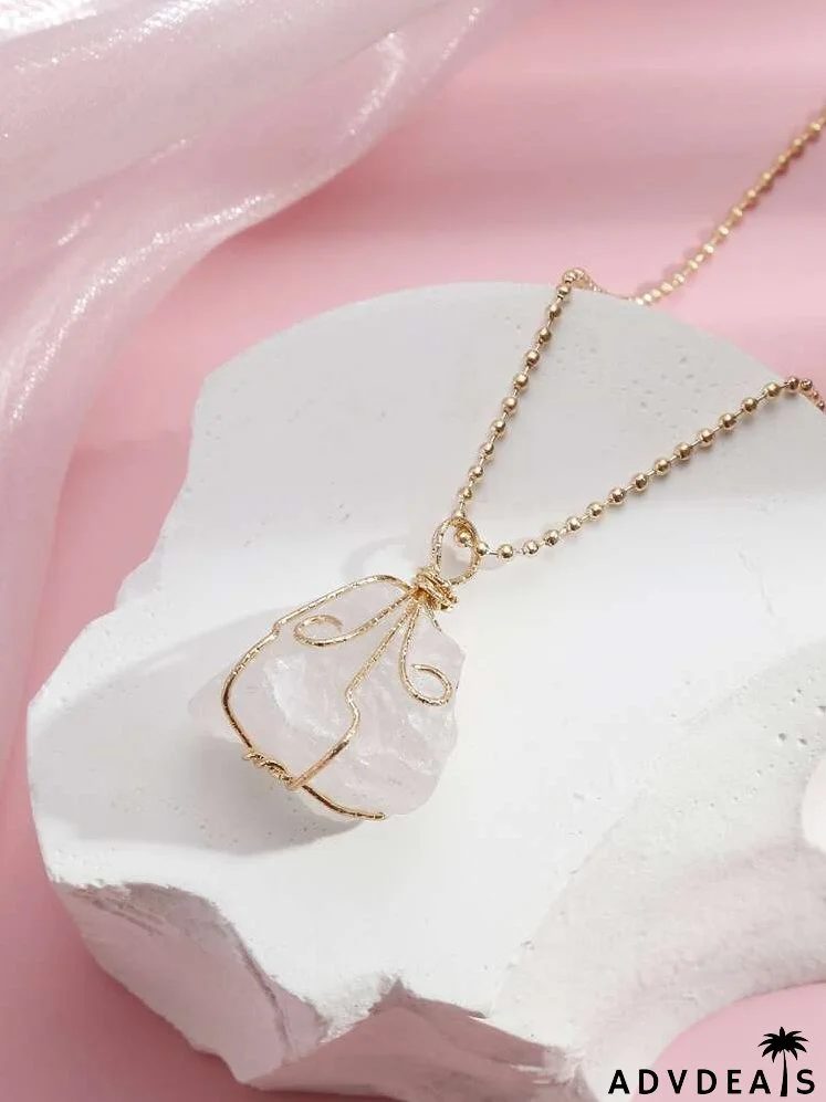 Irregular Stone Pendant Necklace