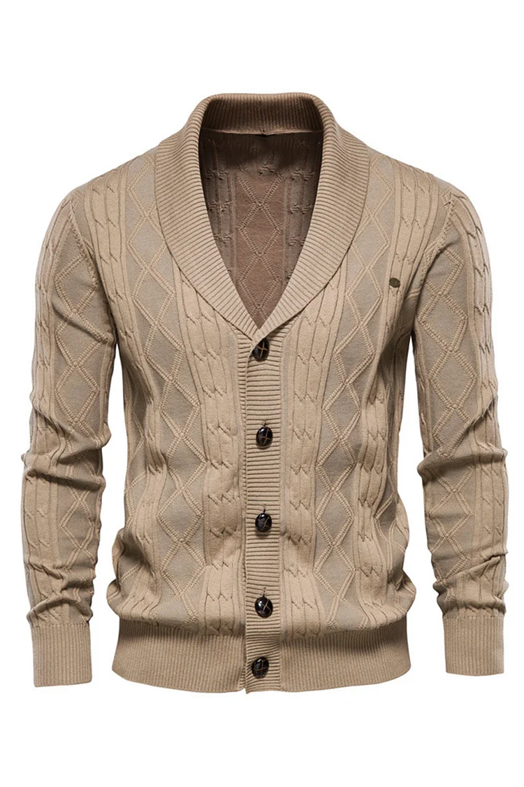 Casual V Neck Long Sleeve Knit Cardigan Coat