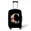 Stretch Printed Suitcase Cover Washable Luggage Protector Fits 18-32 Inch Luggage Letter pattern