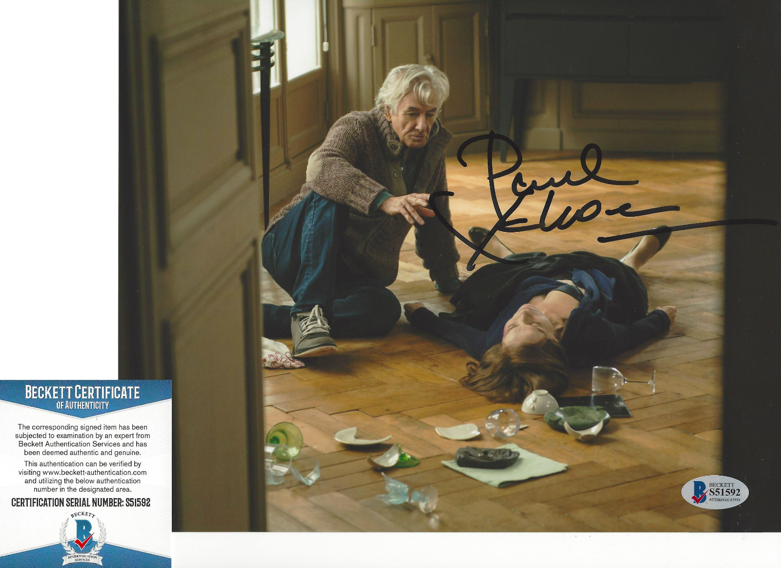 DIRECTOR PAUL VERHOEVEN SIGNED AUTHENTIC 'ELLE' 8x10 MOVIE Photo Poster painting BECKETT BAS COA