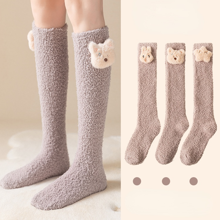Japanese Kawaii Animal Fleece Knee Socks SP19337