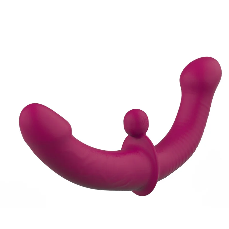 Remote control 3-shock double-headed dildo for women