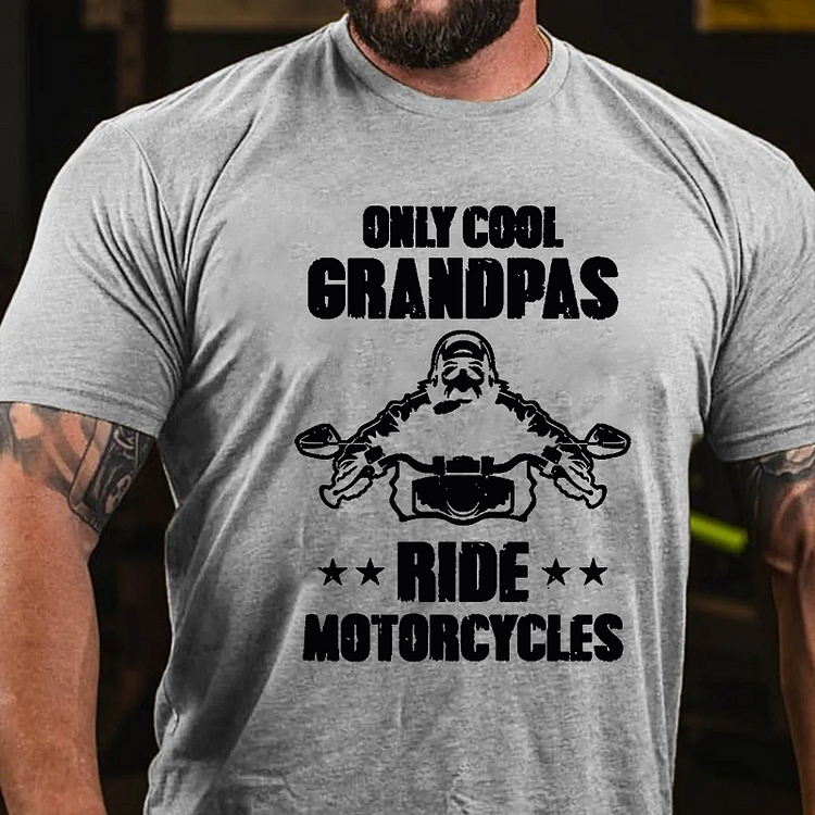 Only Cool Grandpas Ride Motorcycles T-shirt socialshop