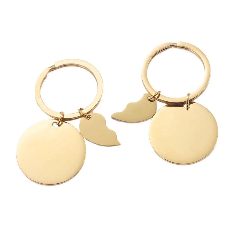 Minimalist Classic Style Solid Color Titanium Steel Unisex Bag Pendant Keychain