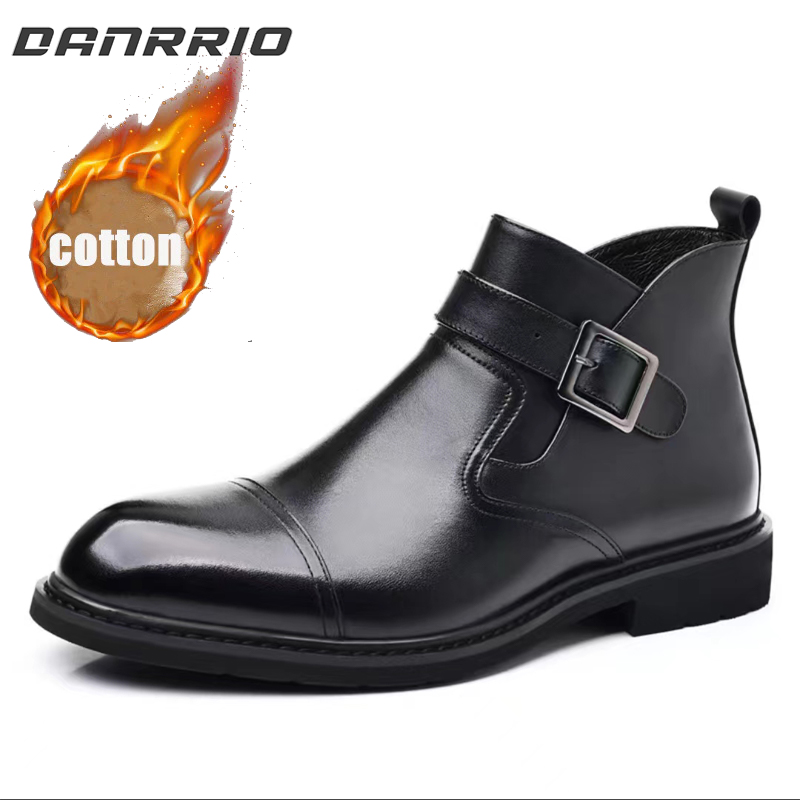 DANRRIO Cowhide Warm Business Dress Boots DANRRIO.COM DANRRIO