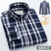 Cotton business plaid shirt