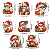 8Pcs Double Side Effect Acrylic Special Shaped Christmas Theme Xmas Trees Hanging Pendant Kits