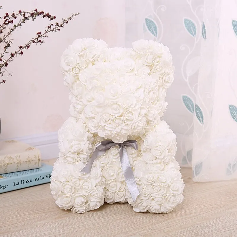 50/100/200Pcs Teddy Bear of Roses 3cm PE Foam Rose Head Artificial Flower Home Decorative Wreath Wedding Valentines Day DIY Gift