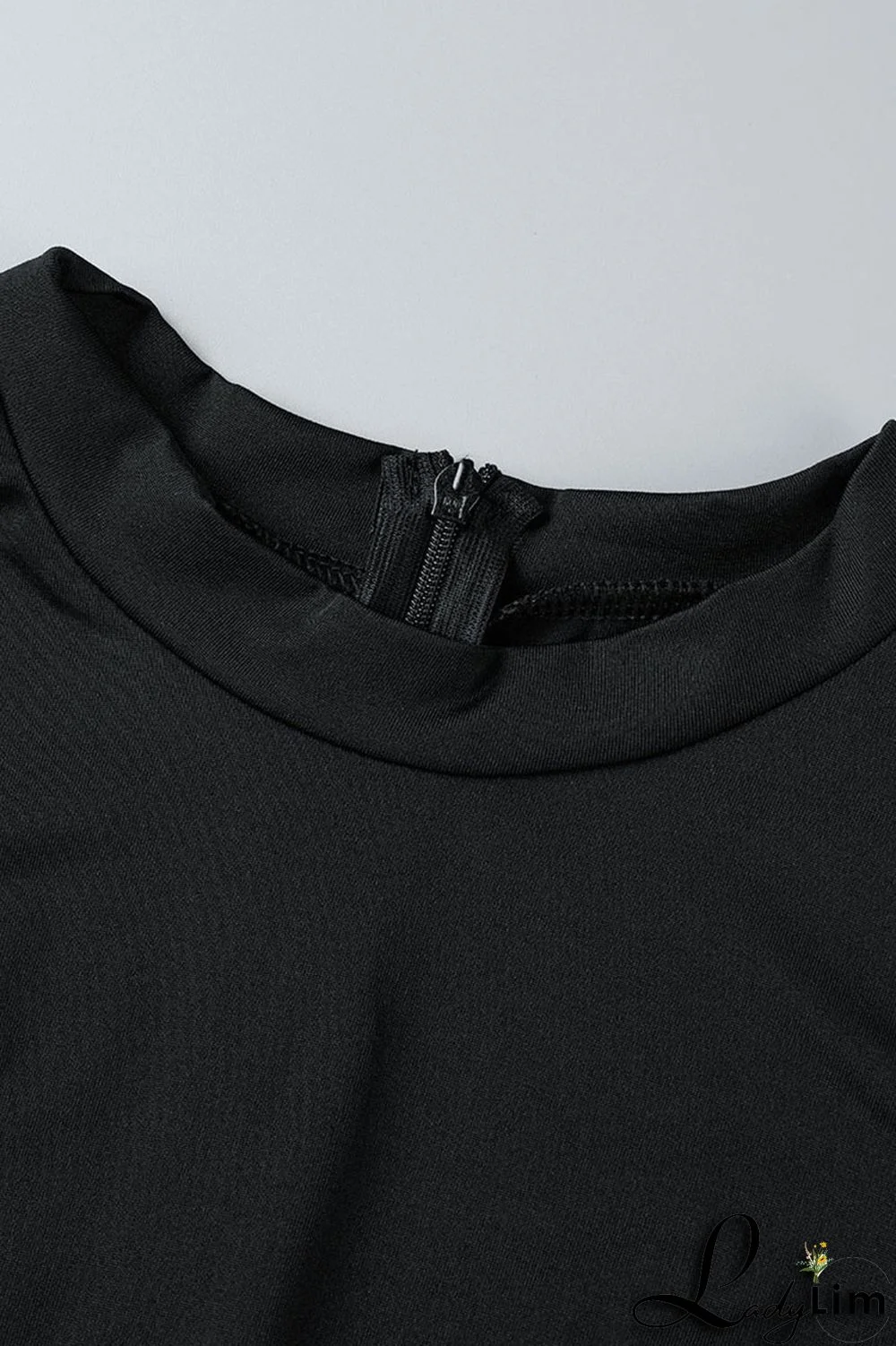 Black Sexy Sportswear Solid Patchwork Asymmetrical O Neck Skinny Jumpsuits