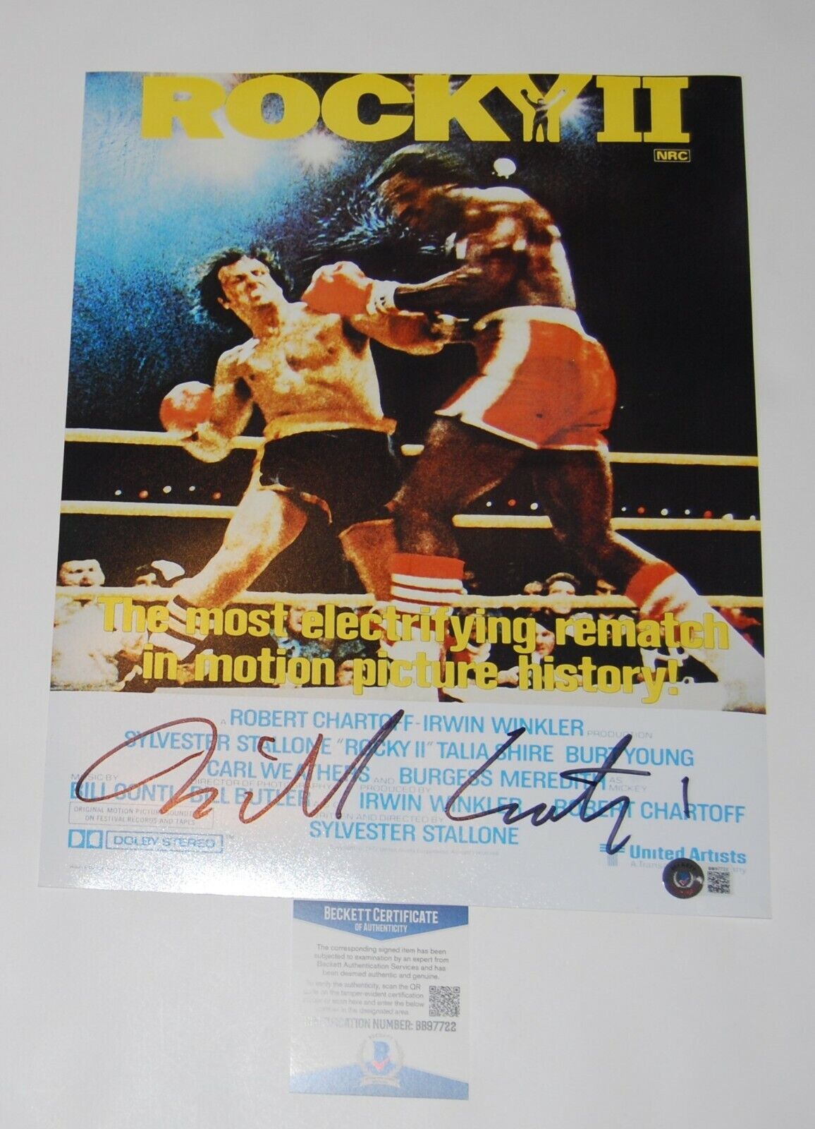 BILL CONTI signed ROCKY II Movie poster autographed 11X14 Photo Poster painting BECKETT BB97722