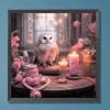 Diamond Painting -DIY Round Drill Owl and Rose