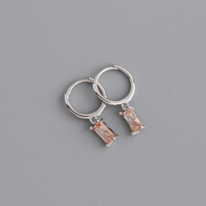 1 Pair Minimalist Geometric Plating Copper Drop Earrings