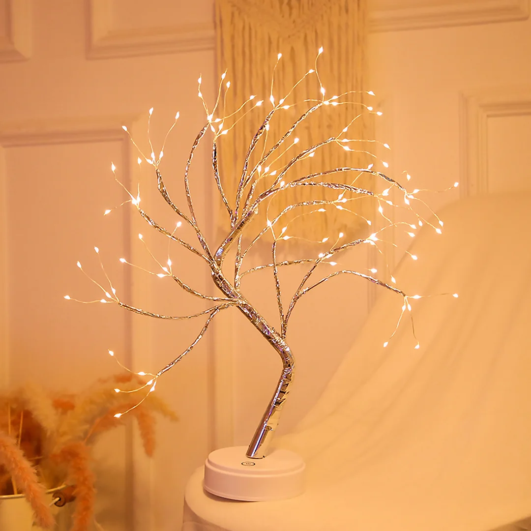 20 inch Tabletop Bonsai Tree Light, 108 LED Copper Wire Lamp (Warm White)