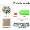 5D DIY Partial Special Shaped Drill Diamond Painting Kit Flower Decor With Frame Kit 18x18cm