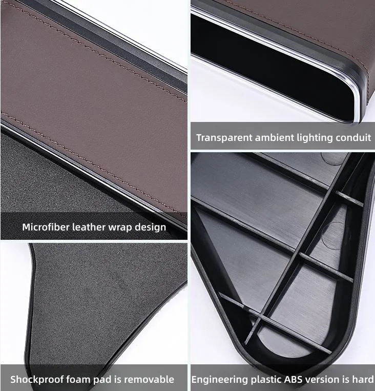 Colorful LED light car gap storage box