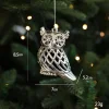 Electroplated Silver Platic Hanging Decors for Christmas Tree 
