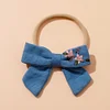 Cute Embroidery Flower Bowknot Hair Head Bands for Babies