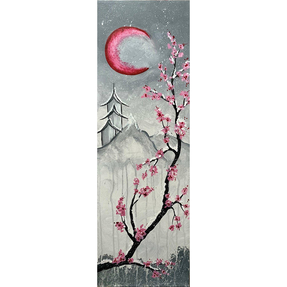 

30*80CM - Round Drill Diamond Painting - Plum Blossom, 501 Original