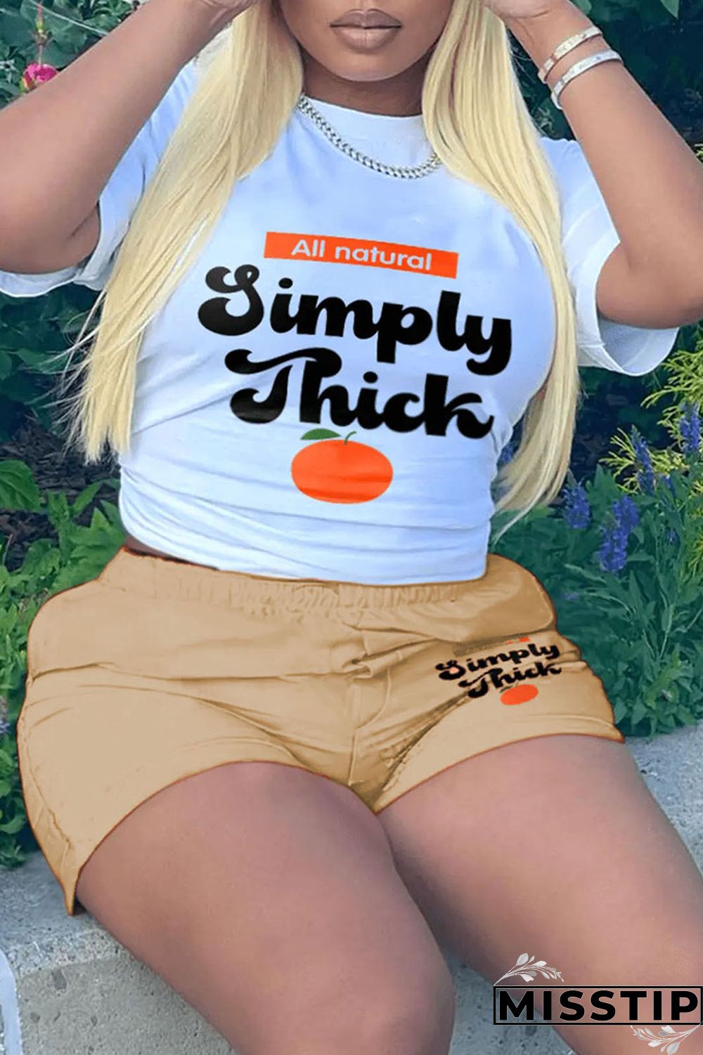 Black Casual Print Patchwork O Neck Short Sleeve Two Pieces