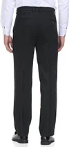 Soojun Men's Classic Fit Flex Waist Flat Front Dress Pant