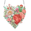 DIY Heart Flower Grass Diamond Painting Acrylic Single-Sided Hanging Pendant