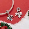  925 Sterling Silver Xmas Pendant Charm Bead