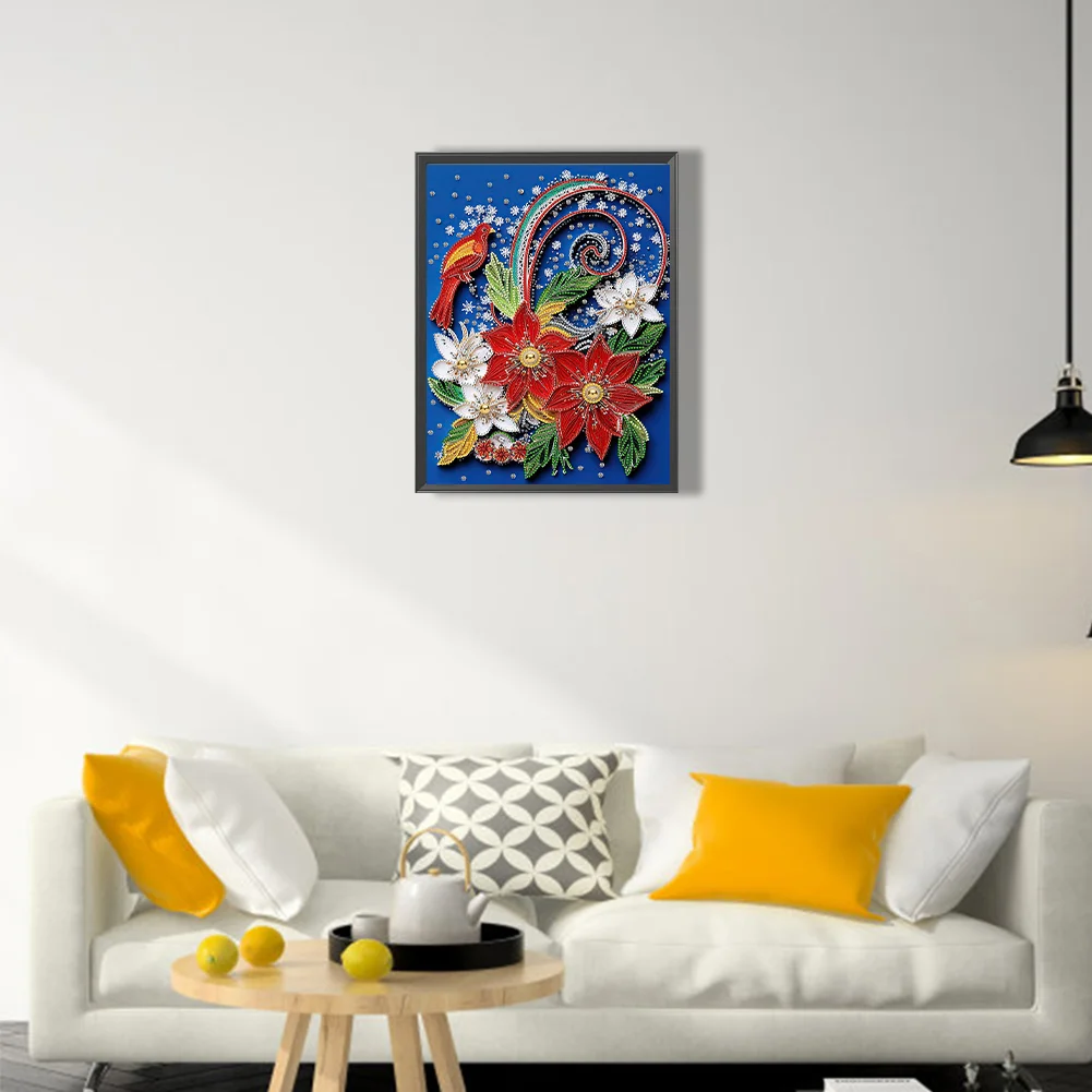 Diamond Painting - Partial Special Shaped Drill - Flower(Canvas|30*40cm)