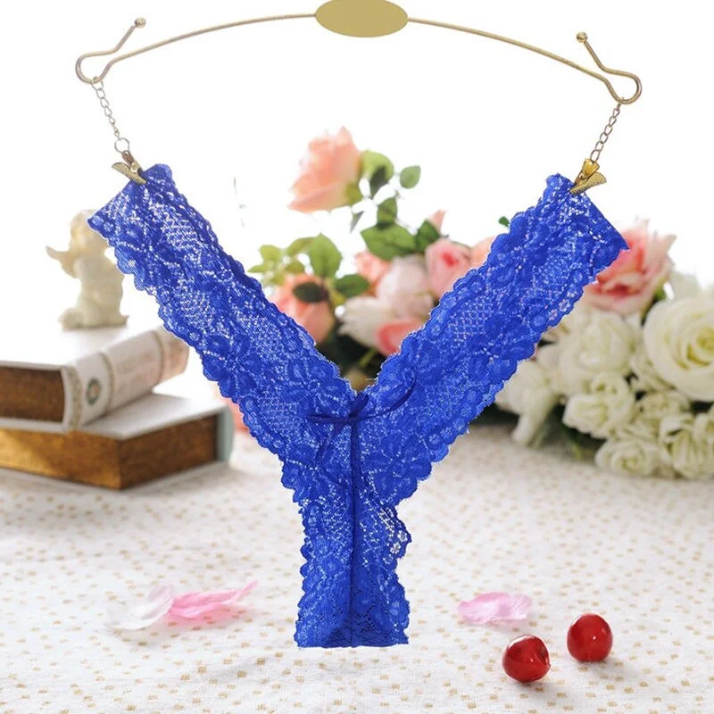 Comfortable sexy ladies thong thong hot thong sexy women's lace panties women transparent T back panties soft panties