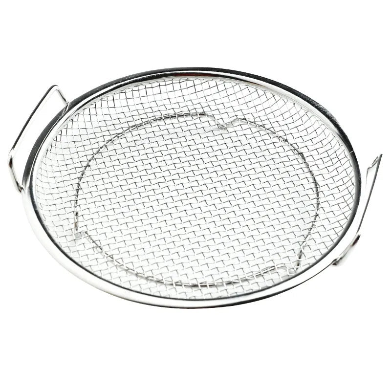 Stainless Steel Disc With Filter Mesh Household Kitchen Barbecue Fried Oil Filter Plate Cooling Drain Plate