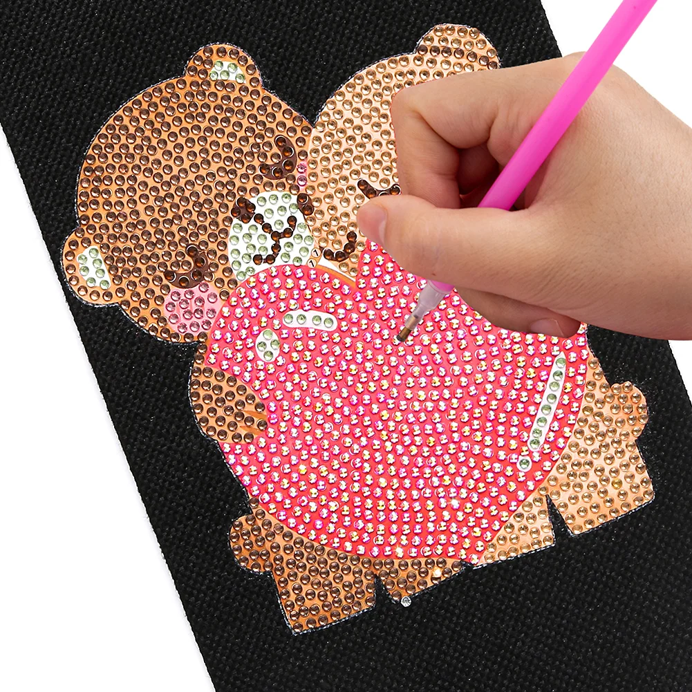 DIY Diamond Painting Xmas Wine Bottle Bag - Love Bear