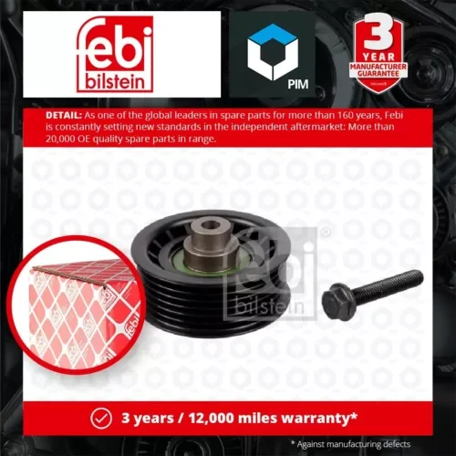 Aux Belt Idler Pulley 33941 Febi Guide Deflection 1608024880 1609010680 Quality Parts