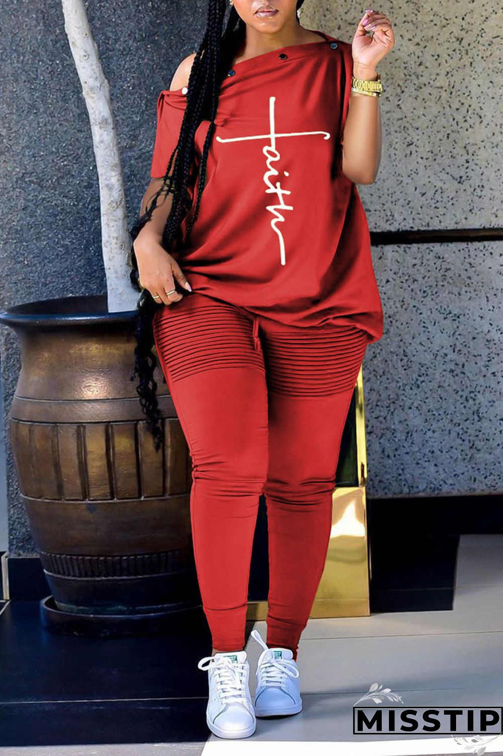 Army Green Casual Print Patchwork Oblique Collar Short Sleeve Two Pieces