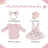 17"-20" Reborn Baby Doll Pink Bunny Dress 4 Pcs Set Clothing Accessories - RBBI-Myrebornbabydoll&reg; Myrebornbabydoll&reg;