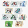 (US Local)Diamond Art Greeting Cards Congratulations Cards & Gifts (10pcs Winter Snowman)