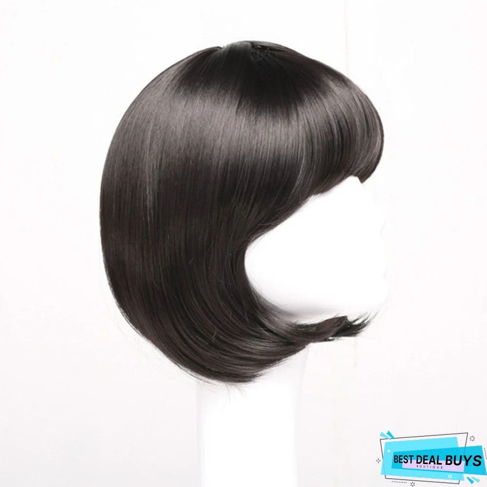 Female Short Straight Hair Bobo Head Bangs Short Hair Headgear