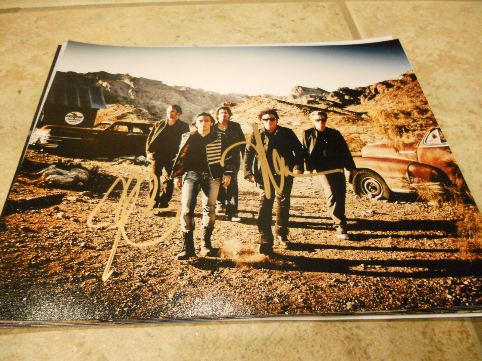 Neal Schon Jonathan Cain Journey Signed Autographed 8x10 Promo Rock Music Photo Poster painting