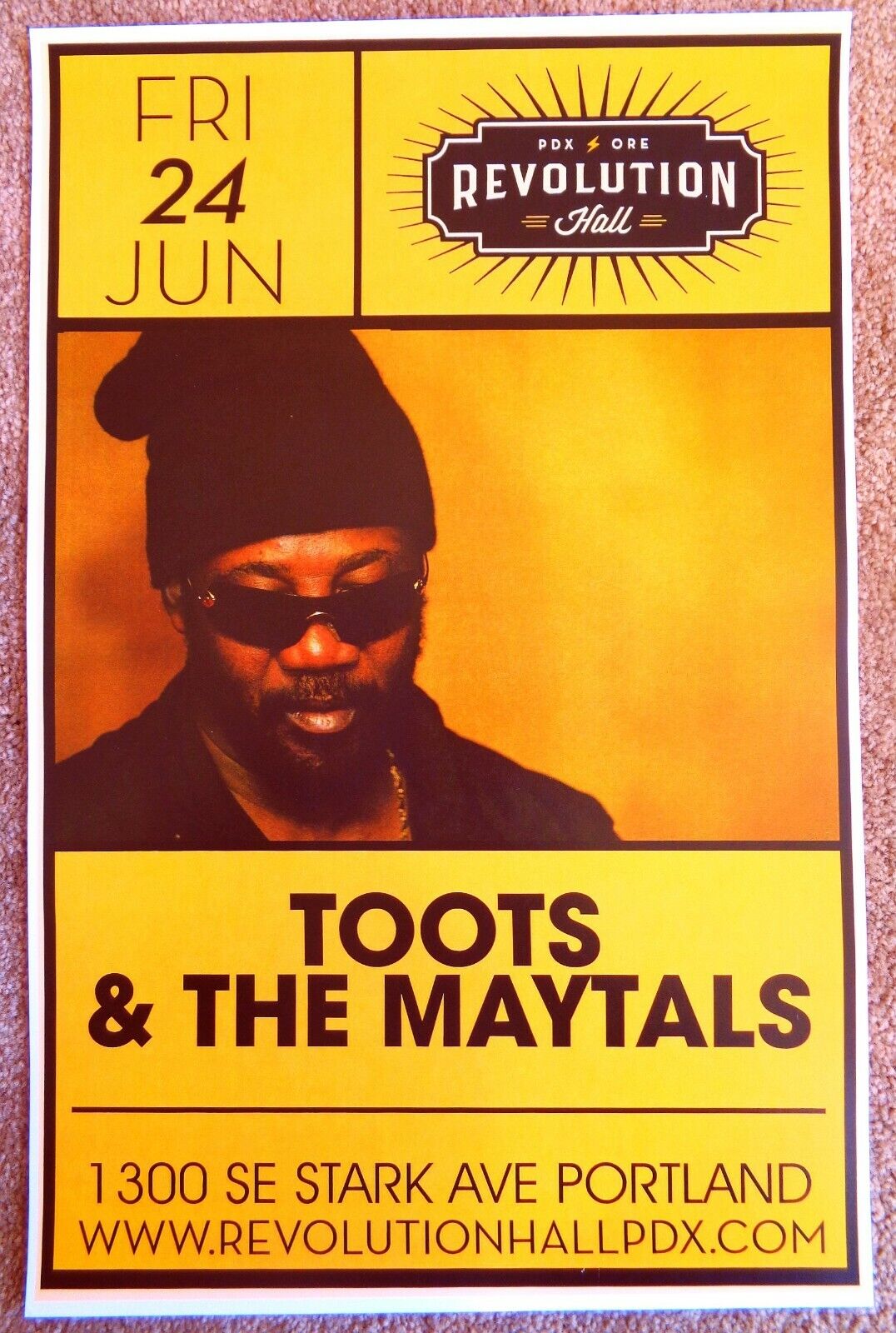 TOOTS AND THE MAYTALS 2016 Gig POSTER Portland Oregon Concert