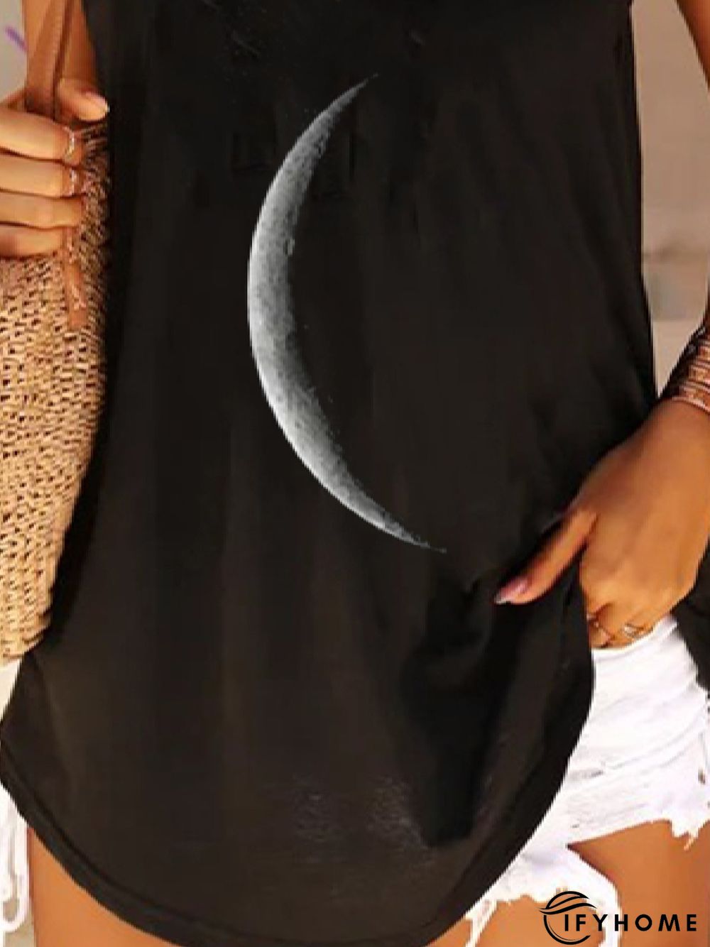 Casual V neck Sleeveless Loose Tunic Tank & Cami | IFYHOME