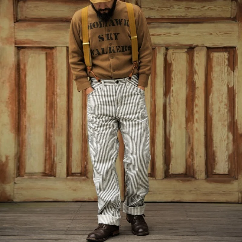1900~1920s Vintage Stripe Overalls